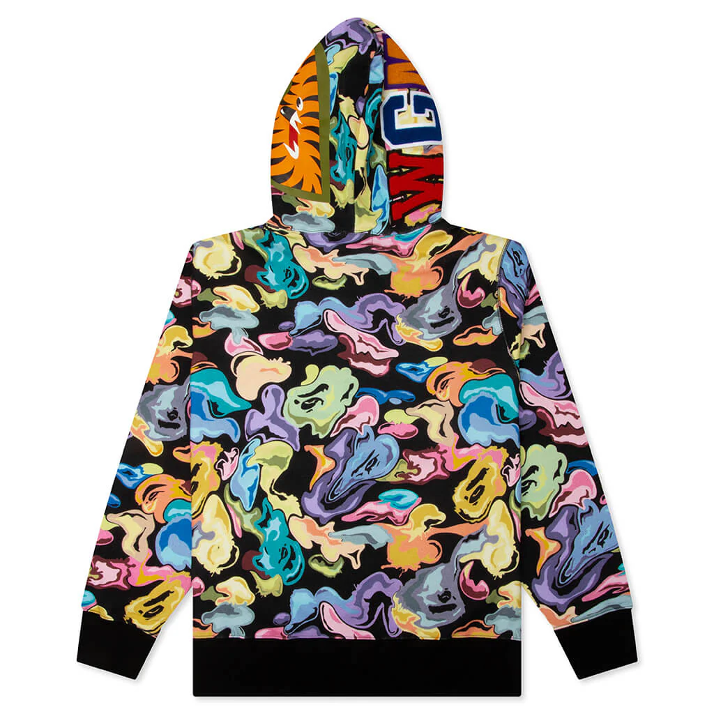 Art Camo Shark Full Zip Hoodie - Black - Image 2
