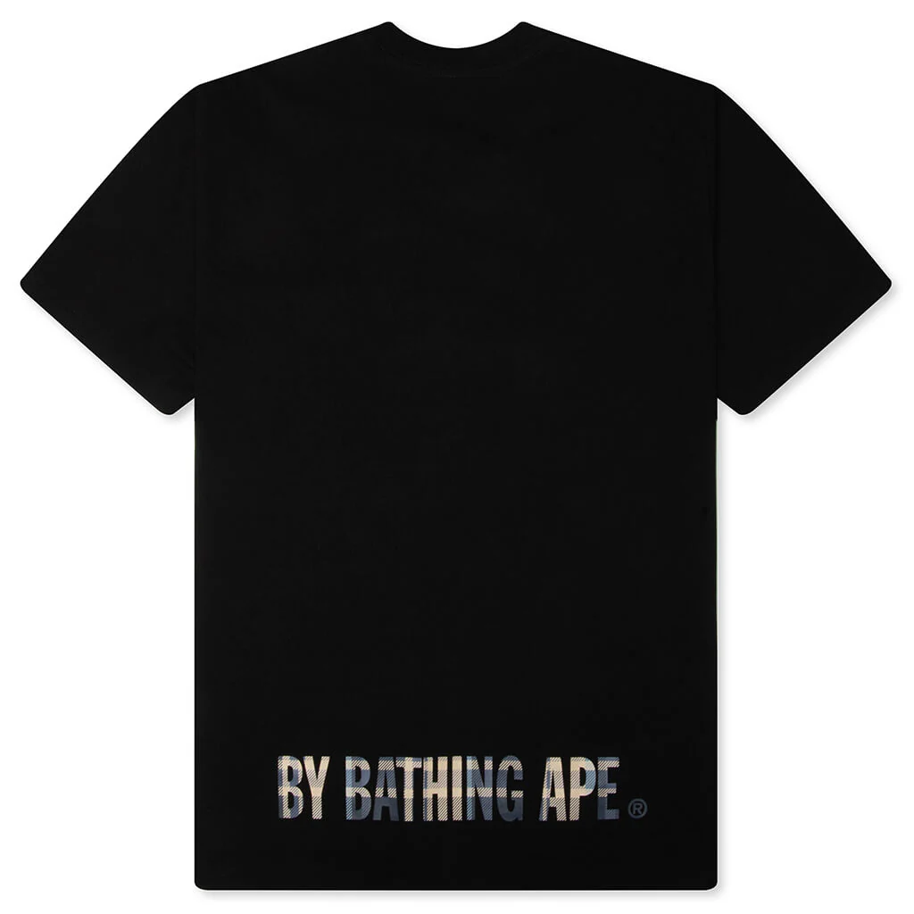 BAPE Check Ape Face Tee - Black/Blue - Image 2
