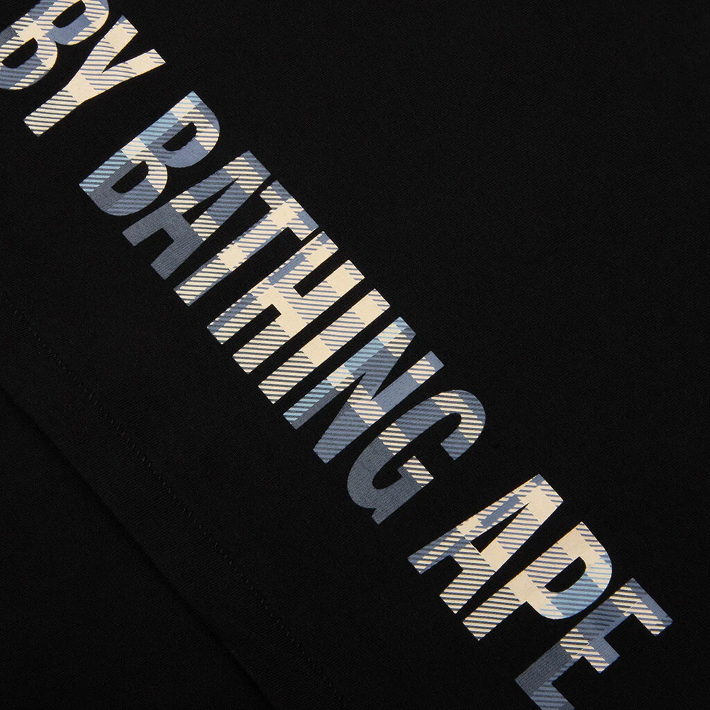 BAPE Check Ape Face Tee - Black/Blue - Image 4