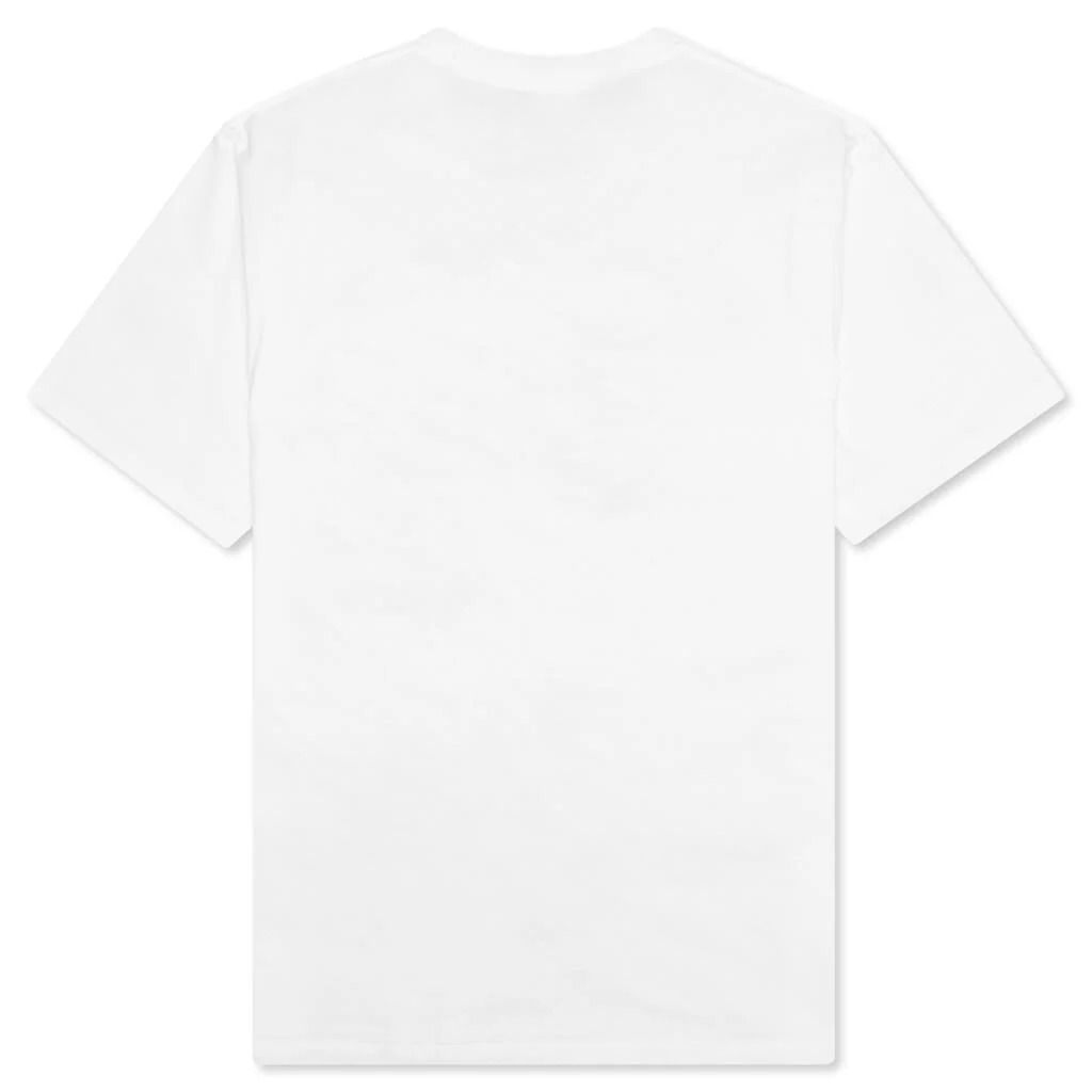 Bape Logo Monogram College Tee - White/Navy - Image 2