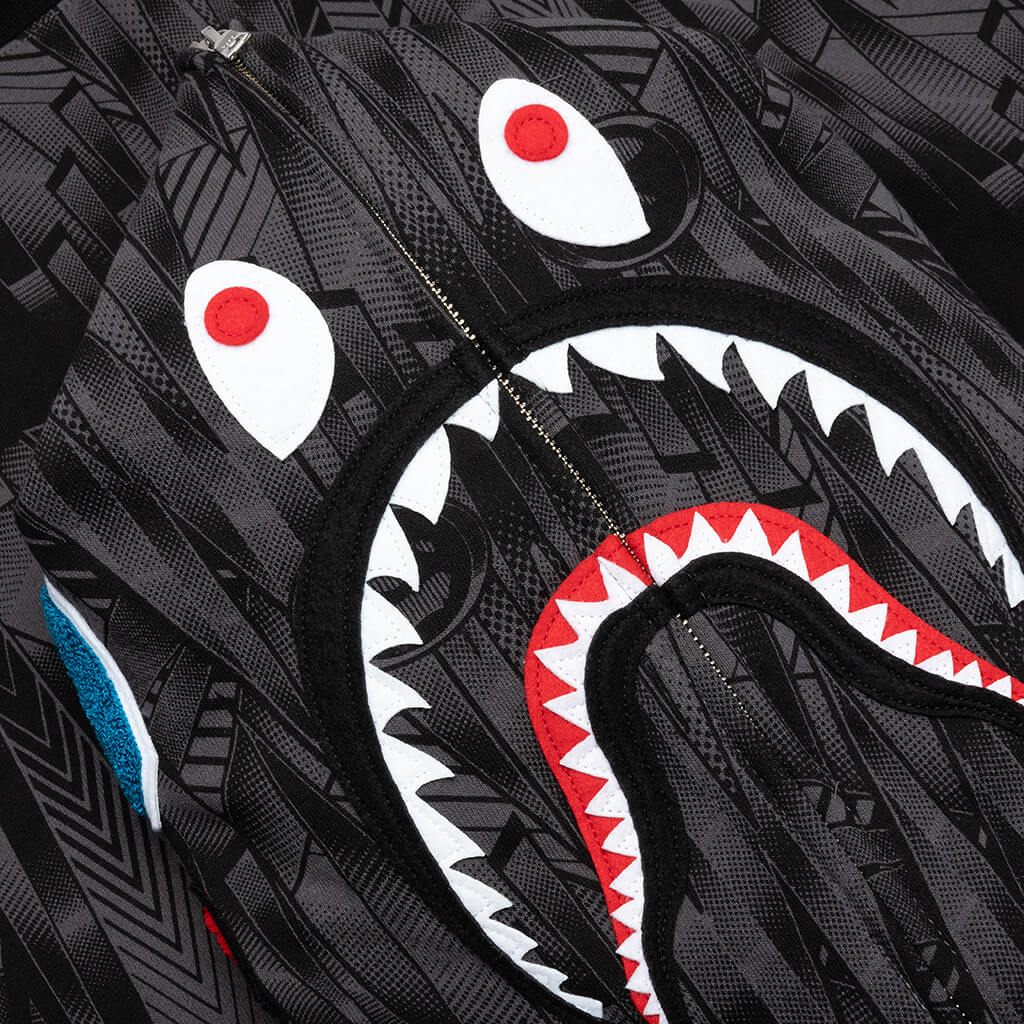 Bape Speed Racer Shark Full Zip Hoodie - Black - Image 3