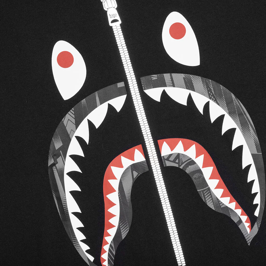 Bape Speed Racer Shark Tee - Black - Image 3