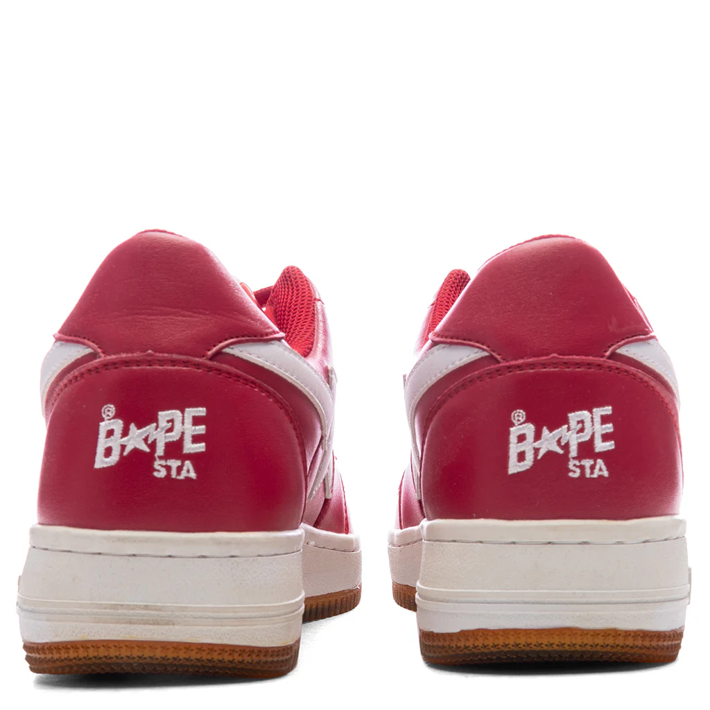 Bape STA 1 Low 'Shark Sole' - Red - Image 4