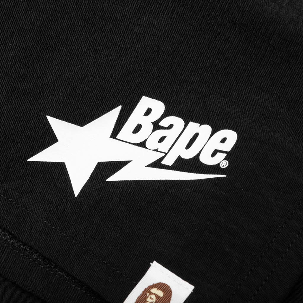 Bape Sta Logo Beach Shorts - Black - Image 3