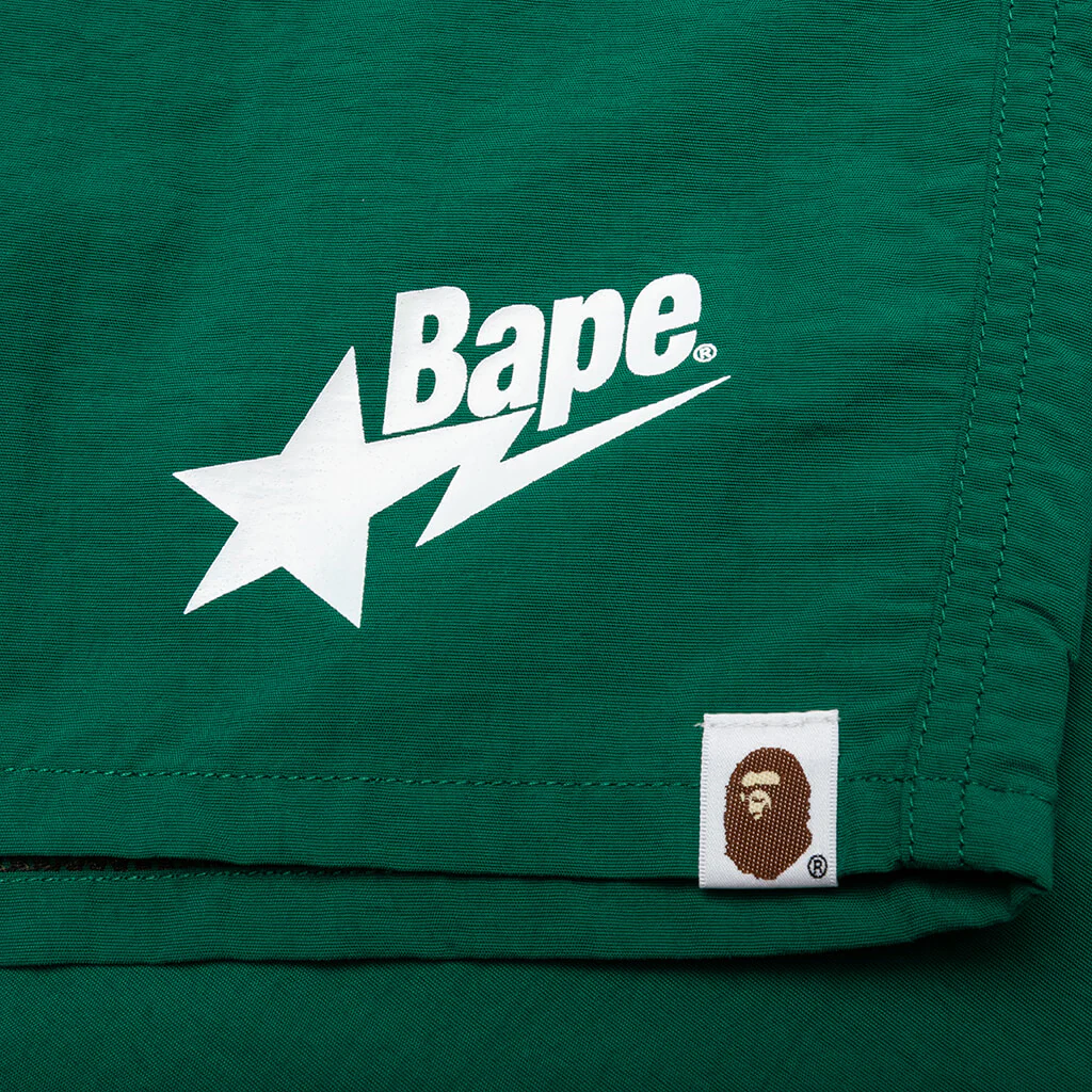 Bape Sta Logo Beach Shorts - Green - Image 4