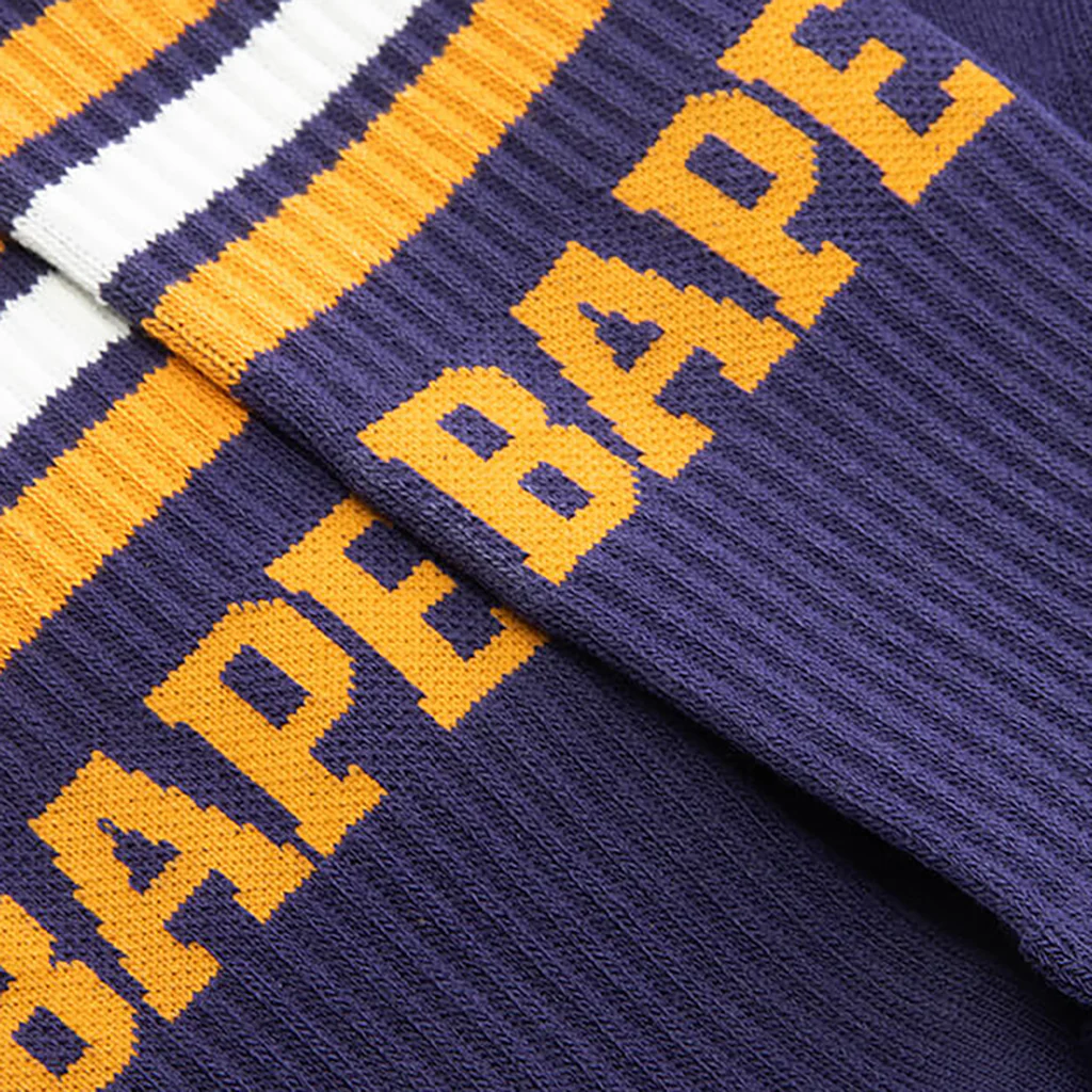 BAPE Stripe Socks - Navy - Image 2