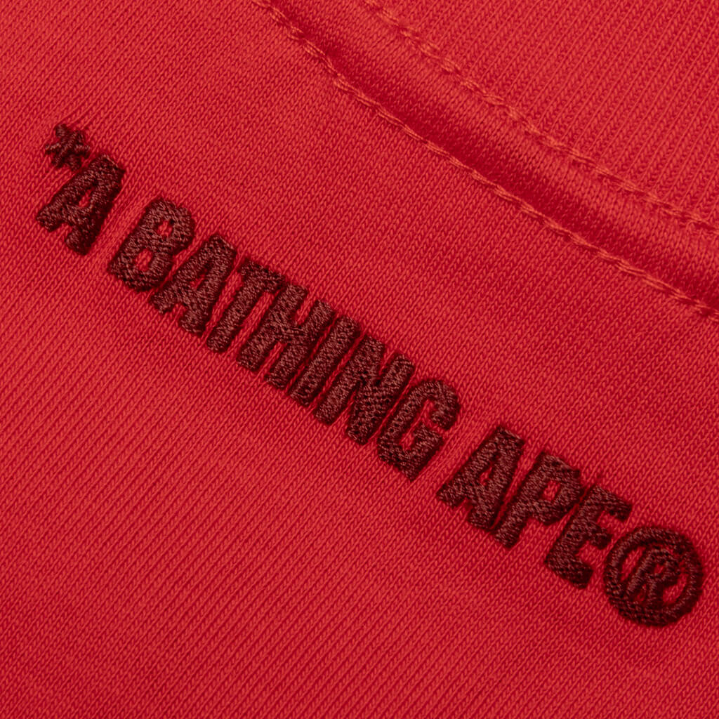 Bathing Ape Logo Relaxed Fit Tee - Red - Image 5
