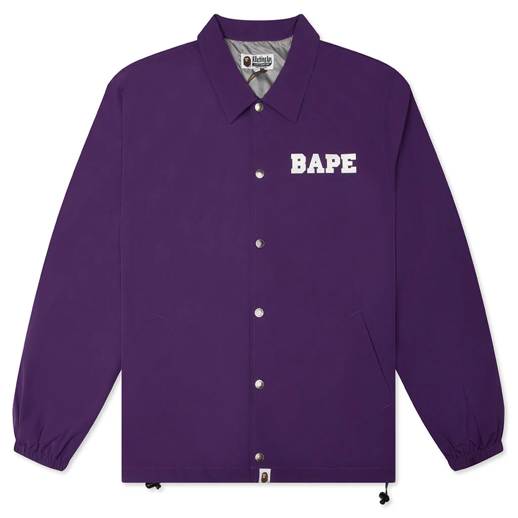 College Coach Jacket - Purple