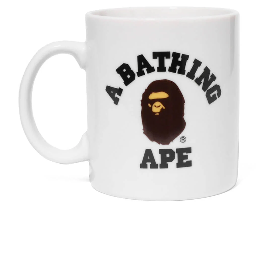 College Pottery Mug - White