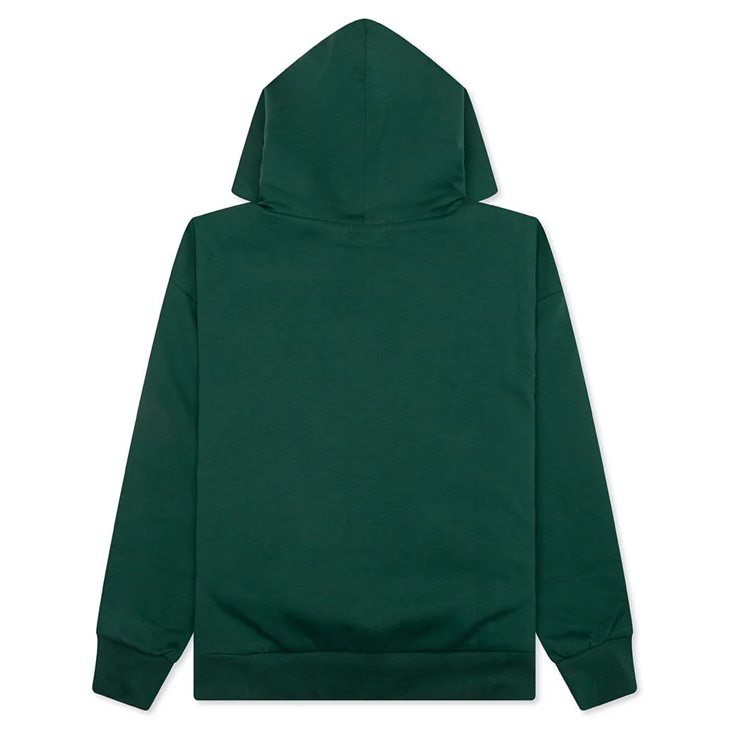 College Puffy Relaxed Fit Pullover Hoodie - Green - Image 2