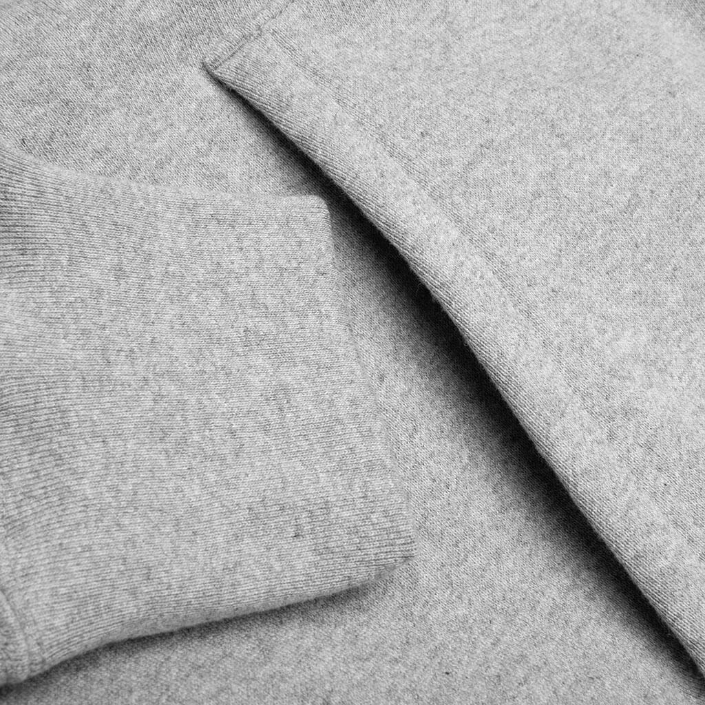 College Relaxed Fit Full Zip Hoodie - Gray - Image 5