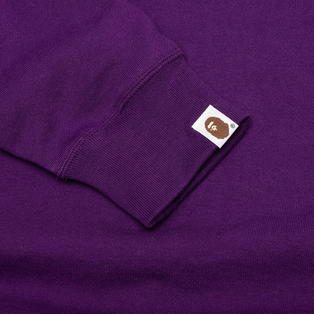 College Relaxed Fit Full Zip Hoodie - Purple - Image 3