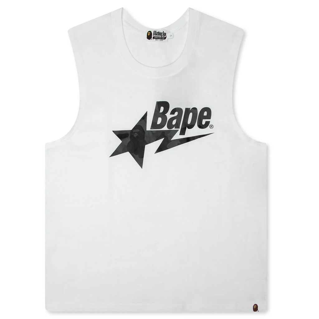 Color Camo Bape Sta Tank Top - White