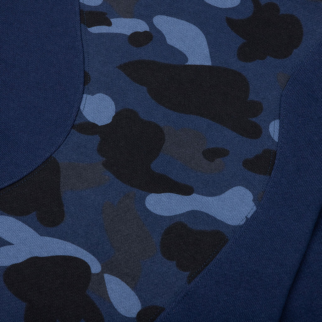 Color Camo College Cutting Relaxed Fit Hoodie - Navy - Image 3