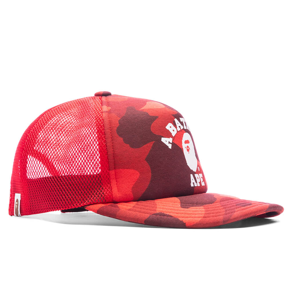 Color Camo College Mesh Cap - Red - Image 3