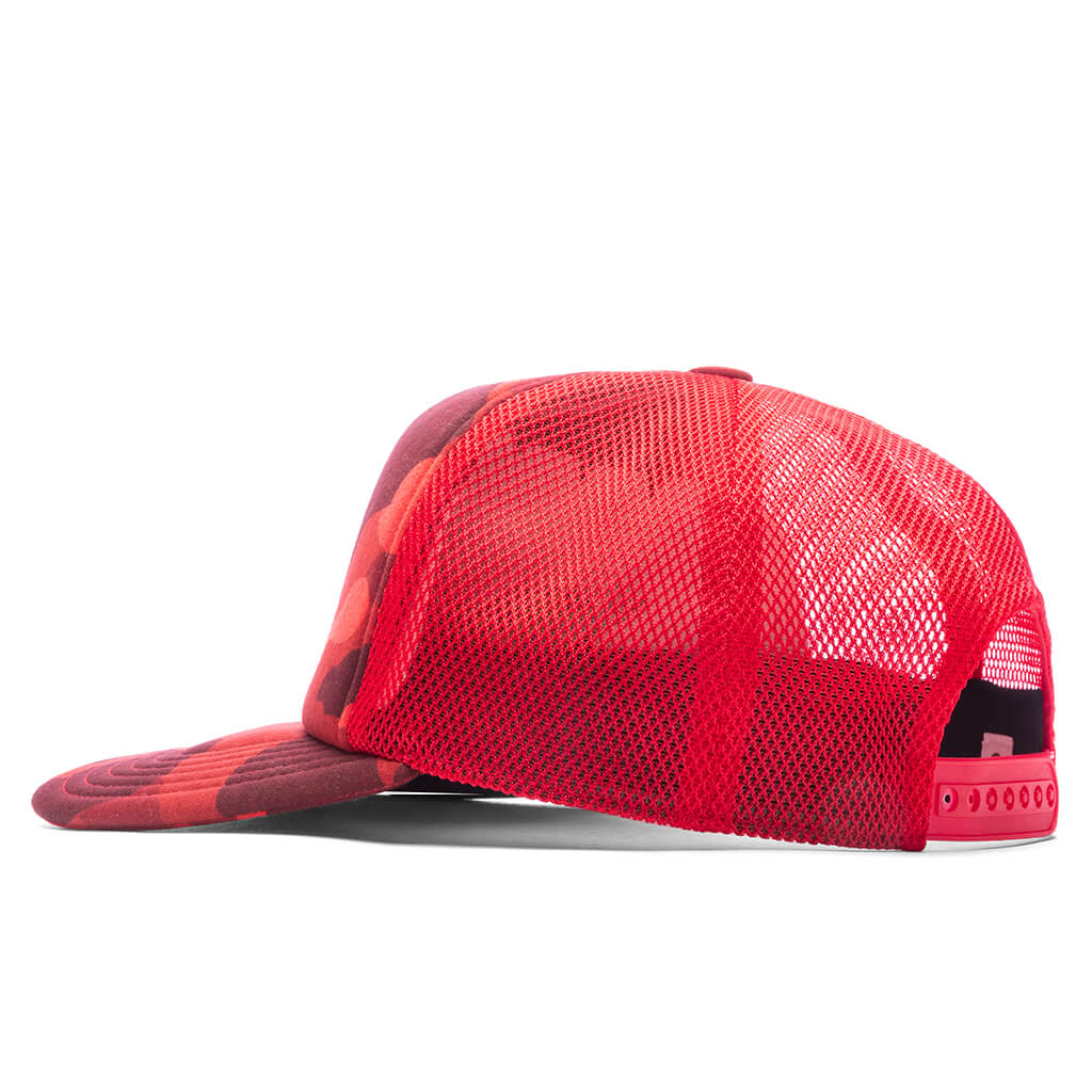 Color Camo College Mesh Cap - Red - Image 4