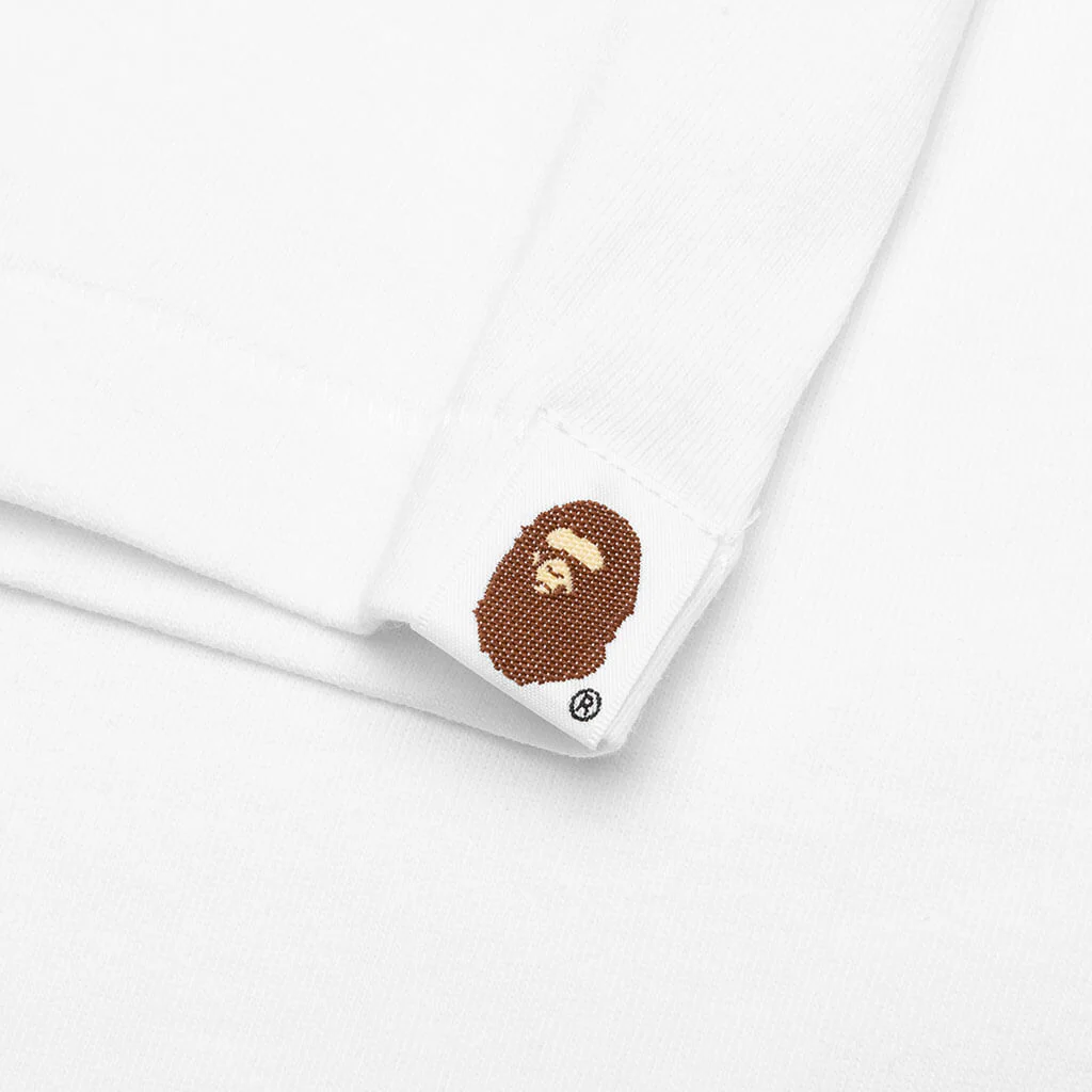 Color Camo Crazy Bape Logo Tee - White - Image 4