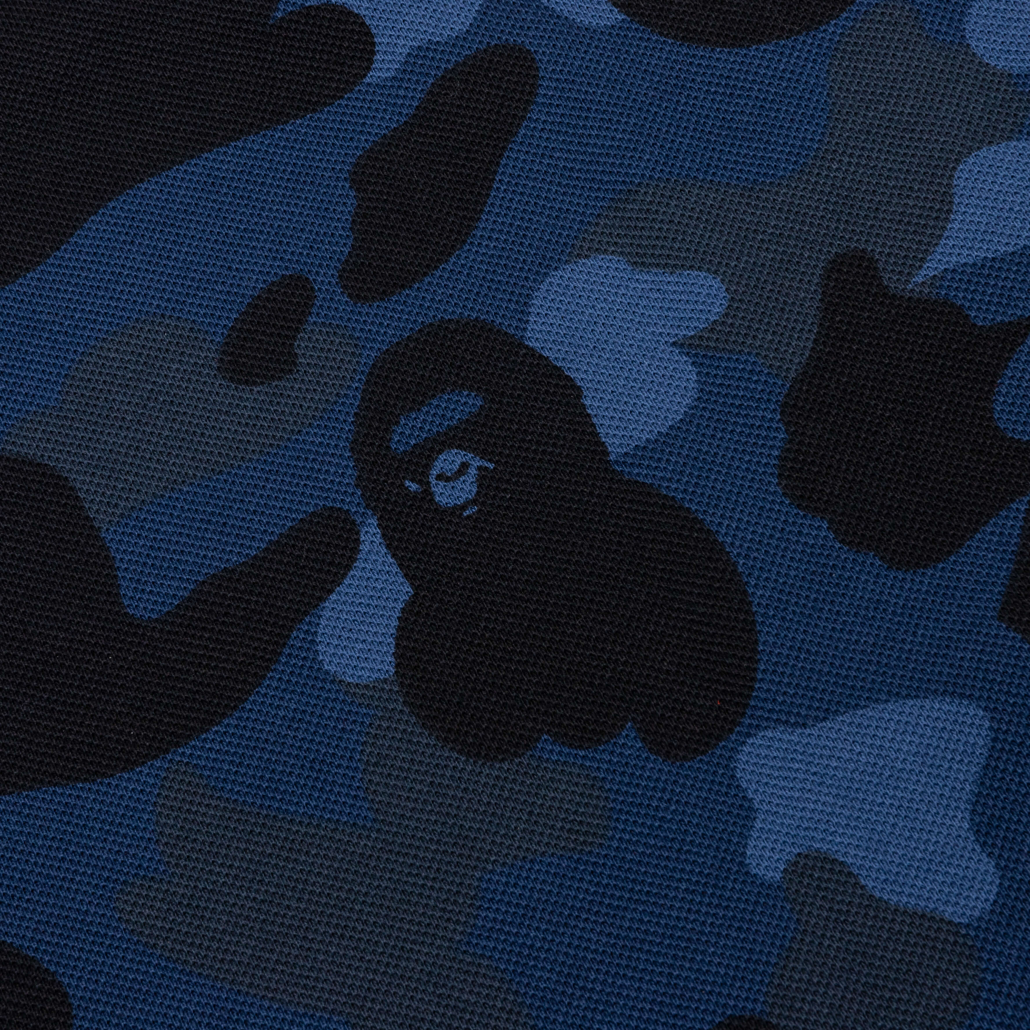 Color Camo Large Ape Head Relaxed Fit Polo Shirt - Navy - Image 5