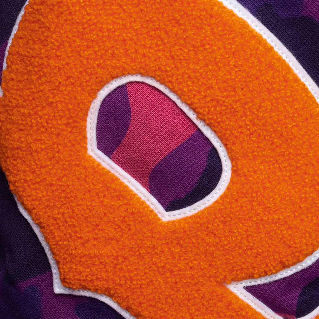 Color Camo Panda Full Zip Hoodie - Purple - Image 5