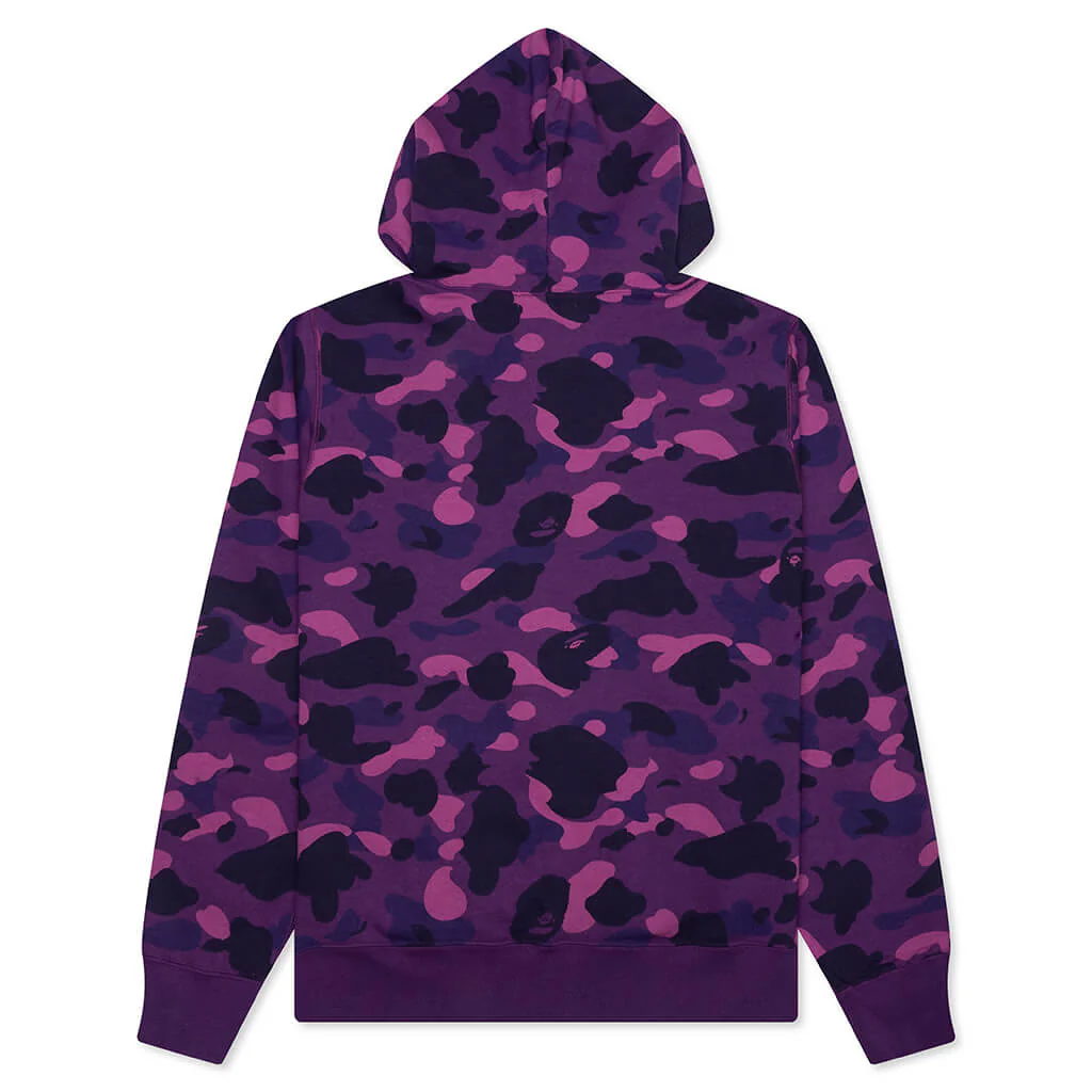 Color Camo Pullover Hoodie - Purple - Image 2