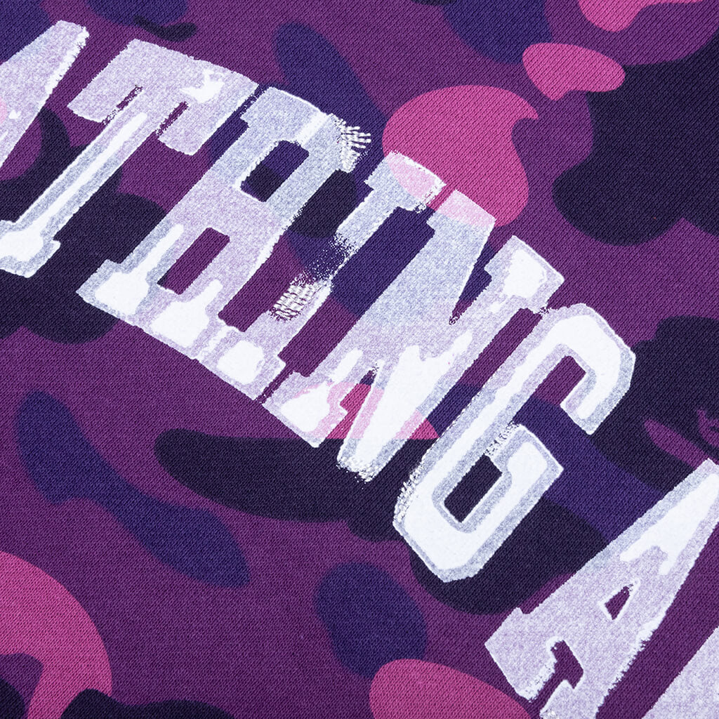 Color Camo Pullover Hoodie - Purple - Image 3
