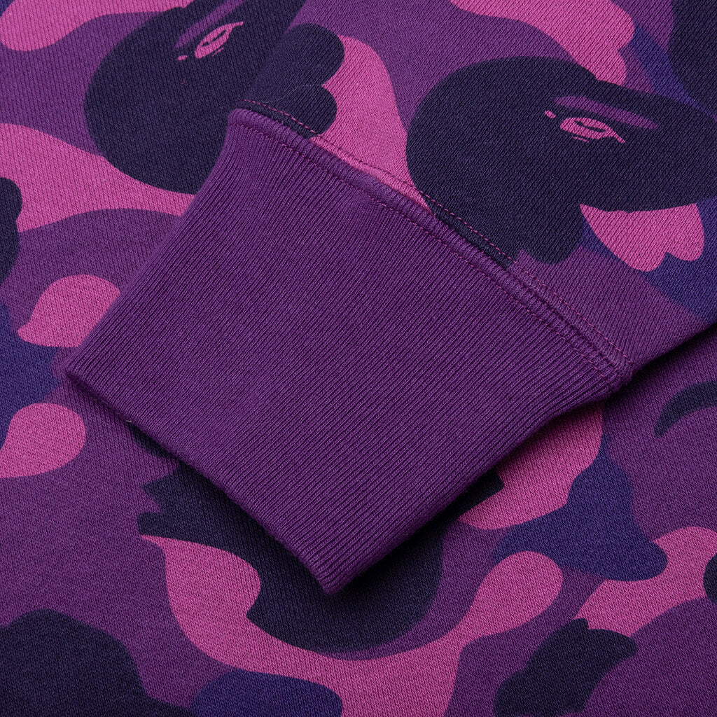 Color Camo Pullover Hoodie - Purple - Image 4