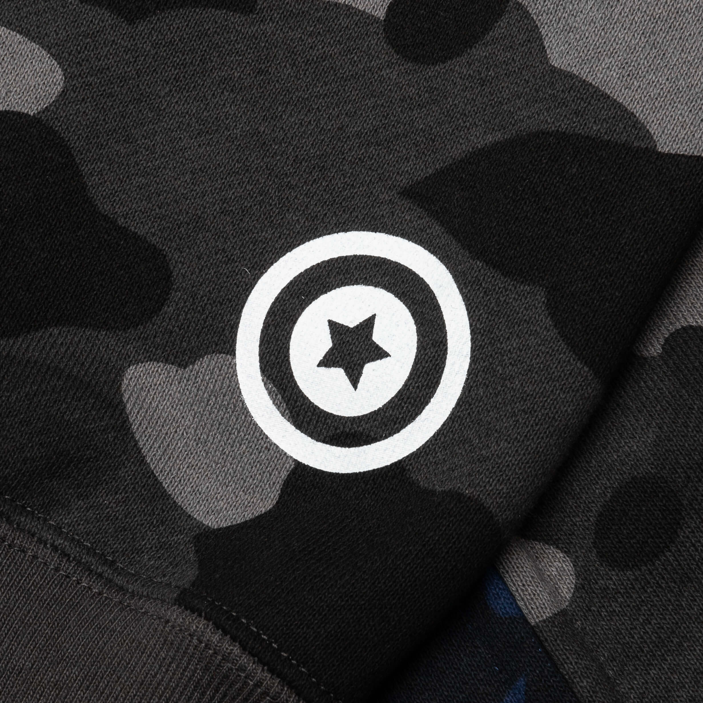 Color Camo Separate Shark Full Zip Hoodie - Black/Navy - Image 5