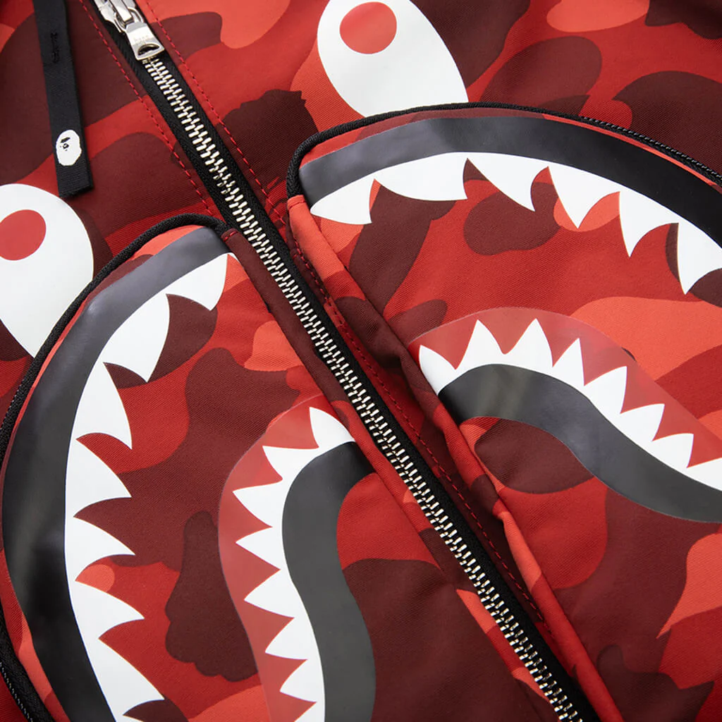 Color Camo Shark Daypack - Red - Image 3