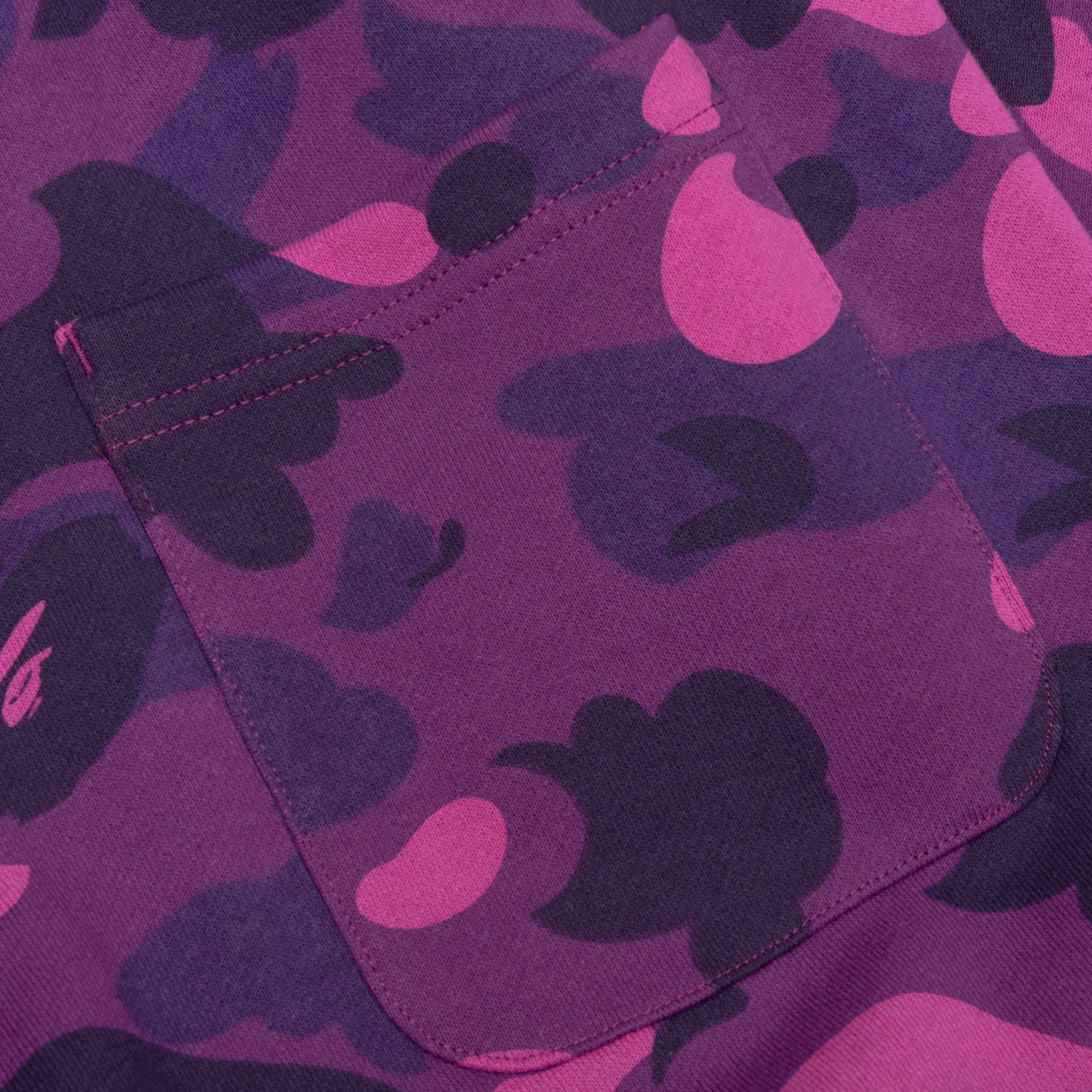 Color Camo Wide Fit Sweat Pants - Purple - Image 3
