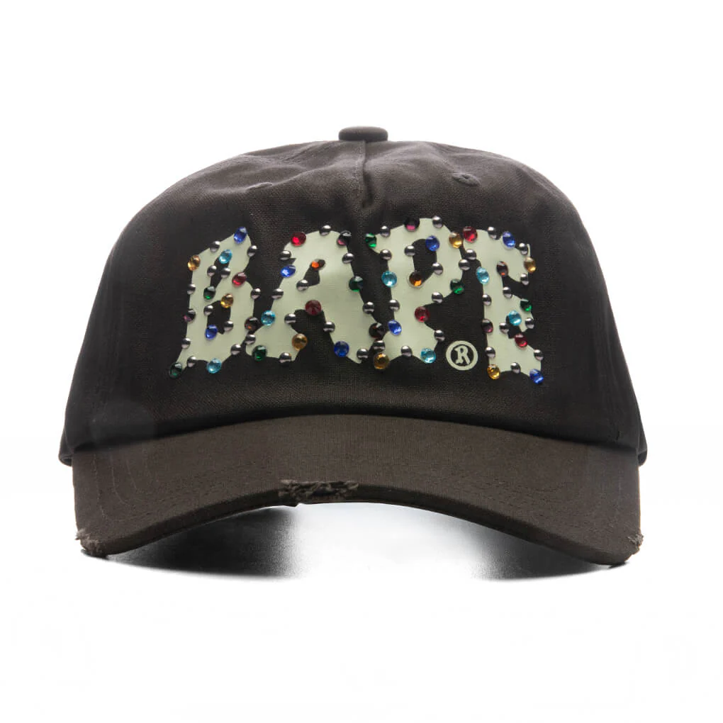 Color Stone Panel Cap - Black