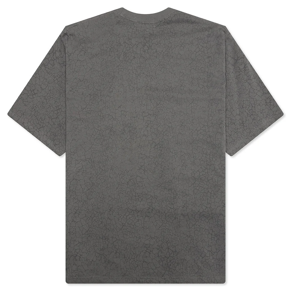Crack Print Pattern Logo Relaxed Fit Tee - Black - Image 2
