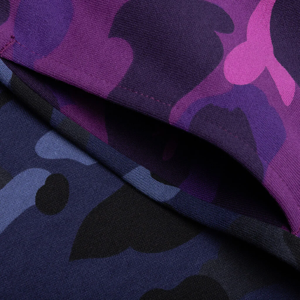 Crazy Camo Shark Sweat Shorts - Purple - Image 5