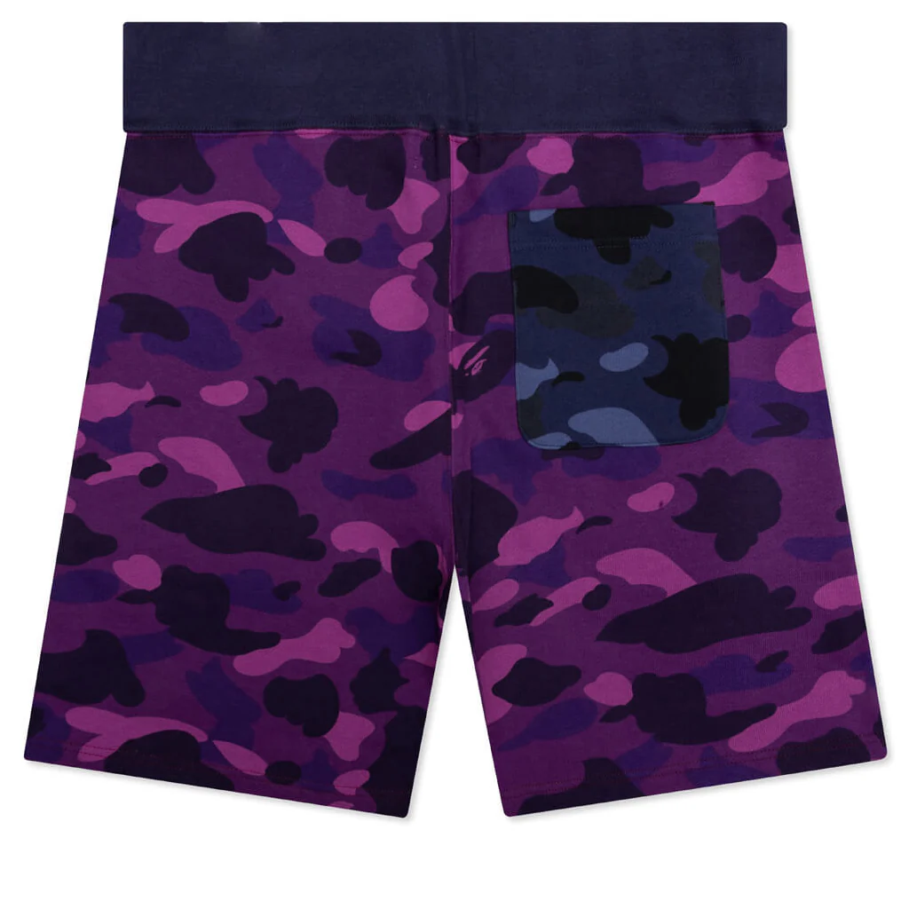 Crazy Camo Shark Sweat Shorts - Red - Image 2