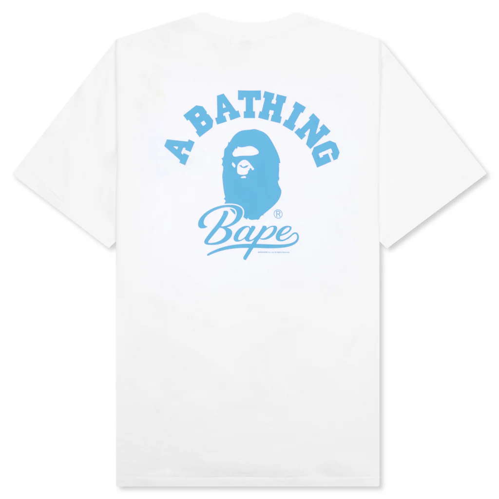 Cursive College Logo Relaxed Fit Tee - White - Image 2