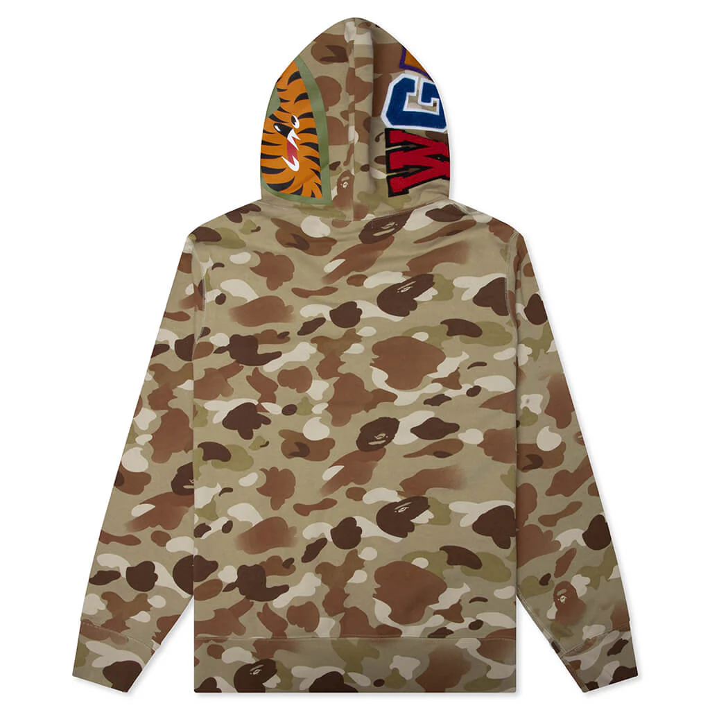 Graduation Camo Shark Full Zip Hoodie - Beige - Image 2