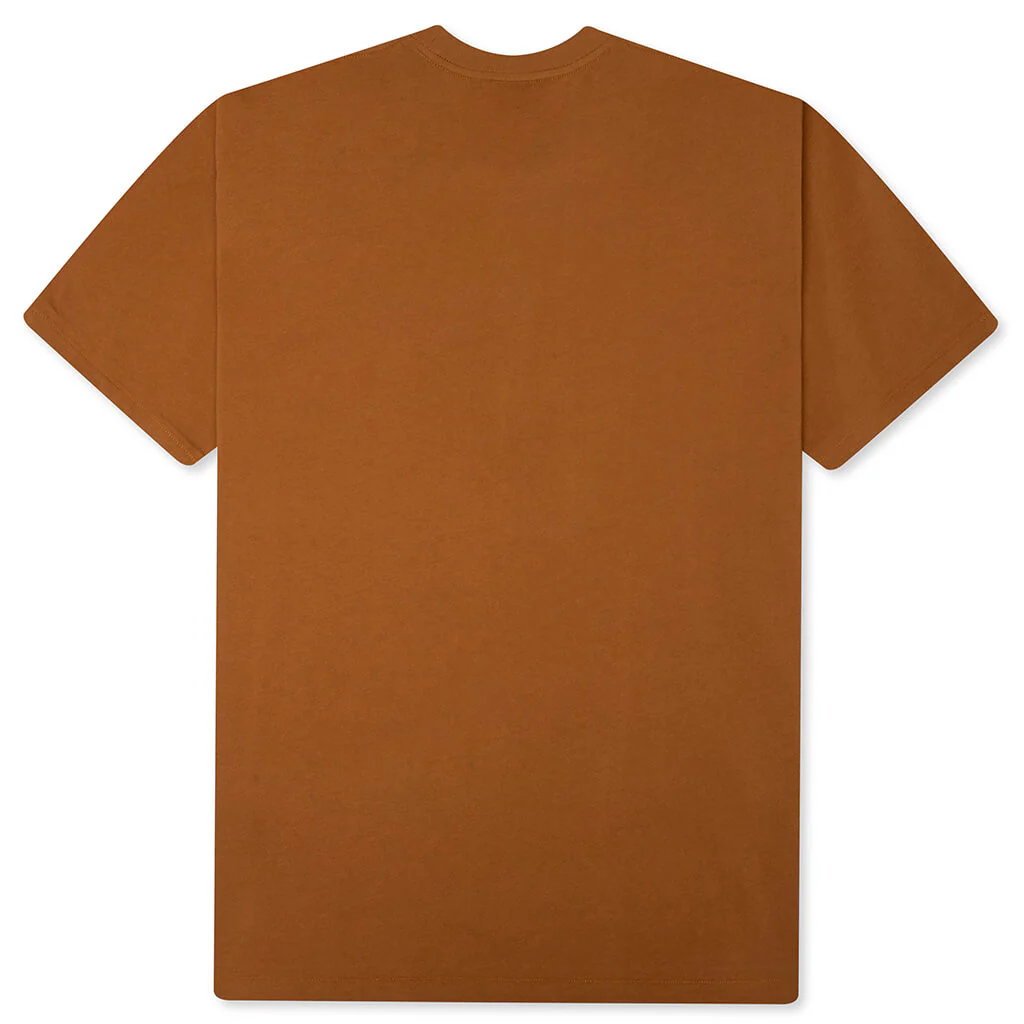 Hand Drawn College Relaxed Fit Tee - Beige - Image 2