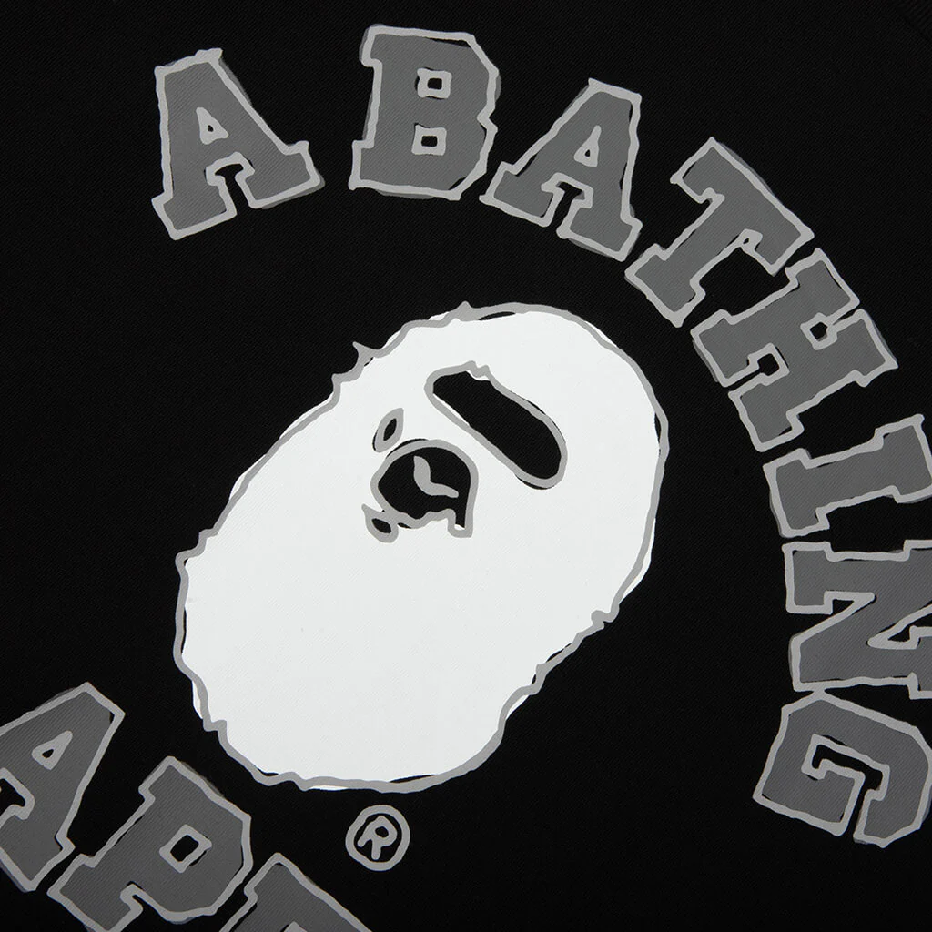Hand Drawn College Relaxed Fit Tee - Black - Image 3