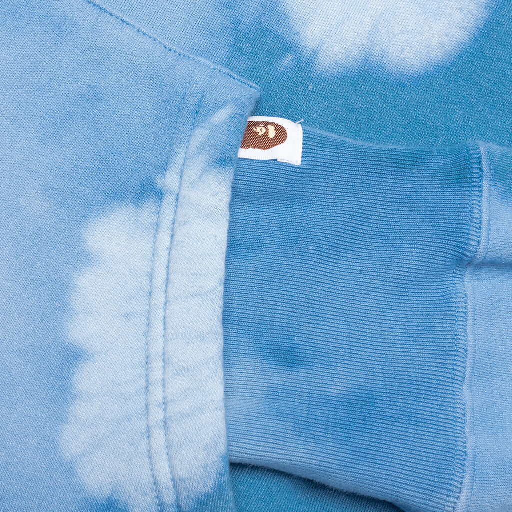 Hand Dye Shark Full Zip Hoodie - Blue - Image 3
