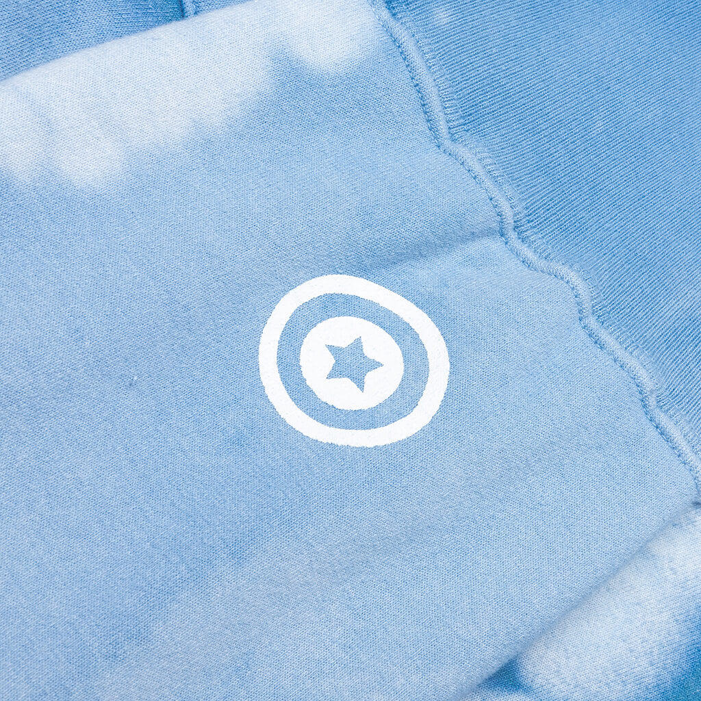 Hand Dye Shark Full Zip Hoodie - Blue - Image 5