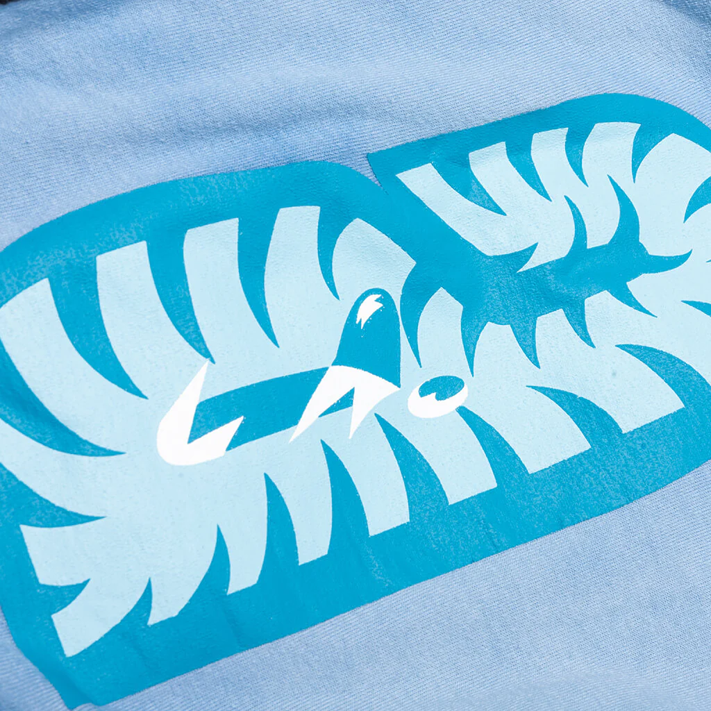 Hand Dye Shark Full Zip Hoodie - Blue - Image 7