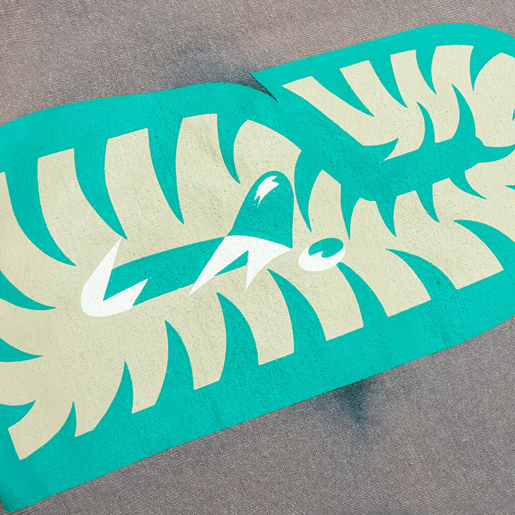 Hand Dye Shark Full Zip Hoodie - Green - Image 5