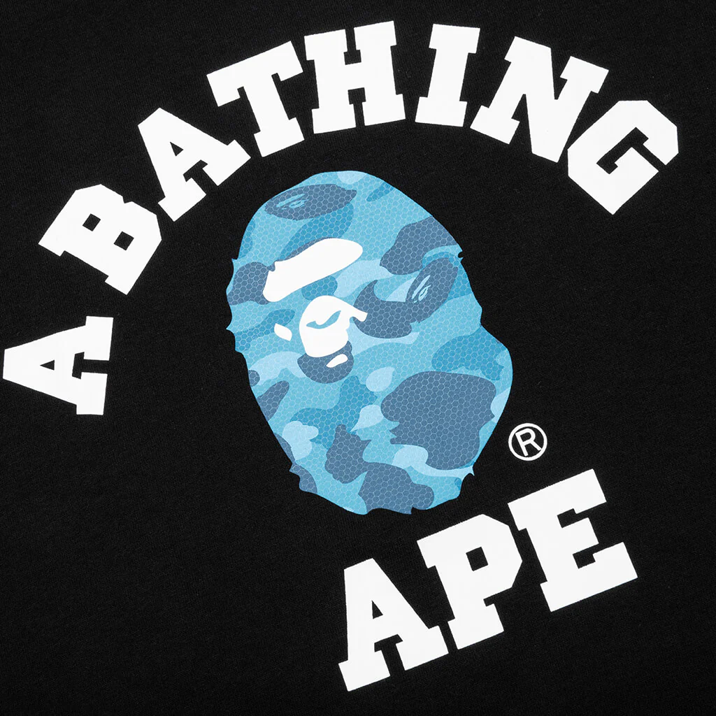 Honeycomb Camo College Tee - Black/Blue - Image 3
