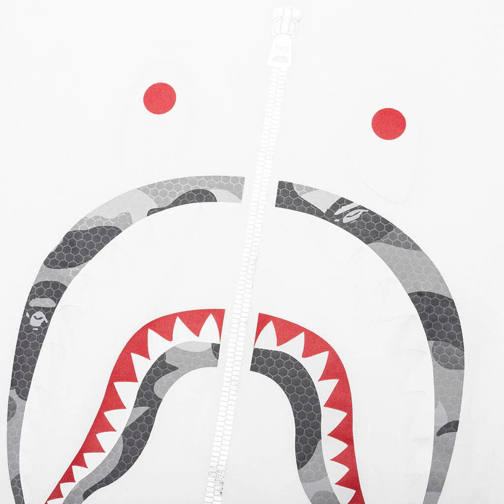 Honeycomb Camo Shark Tee - White - Image 3