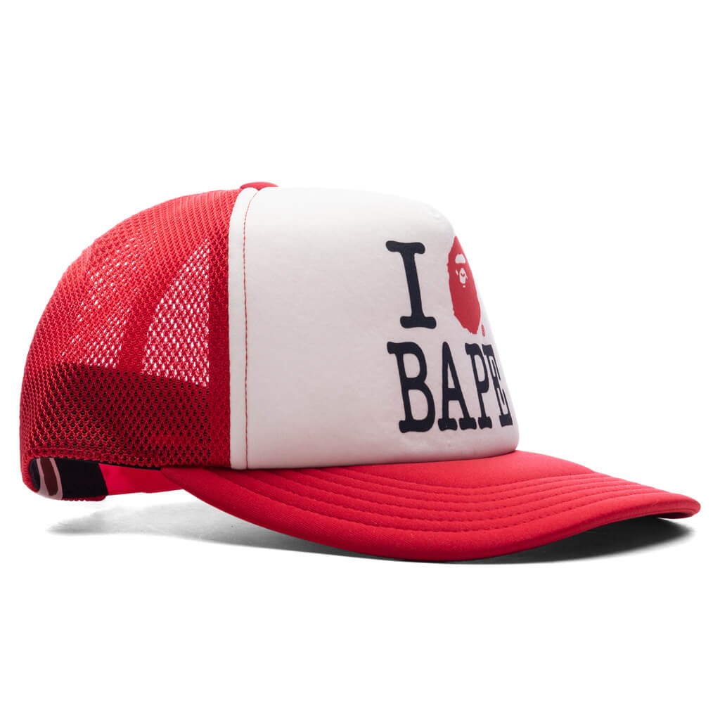 I Love Bape Mesh Cap - Red - Image 3