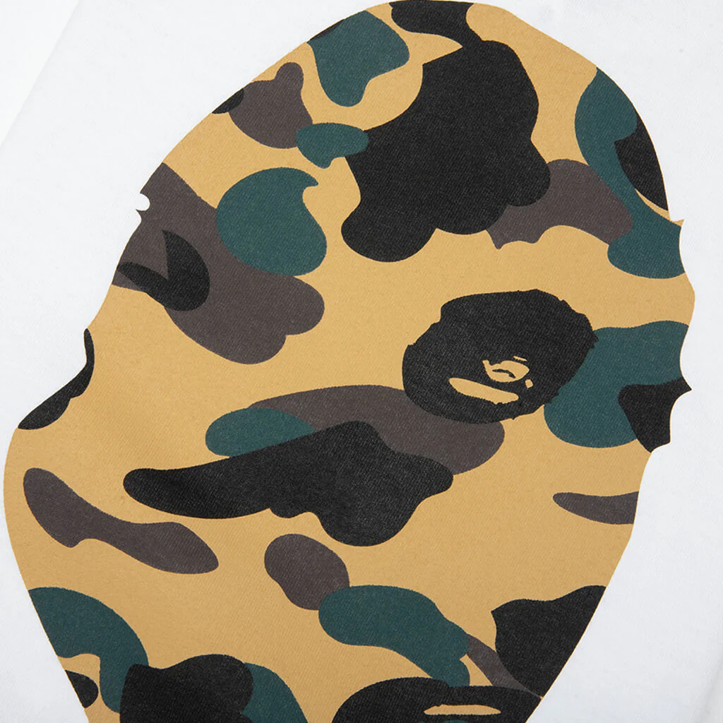 Kids 1st Camo Big Ape Head L/S Tee - White/Yellow - Image 5