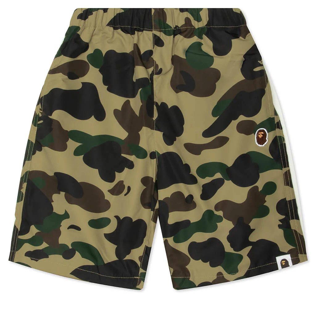 Kids 1st Camo One Point Beach Shorts - Yellow
