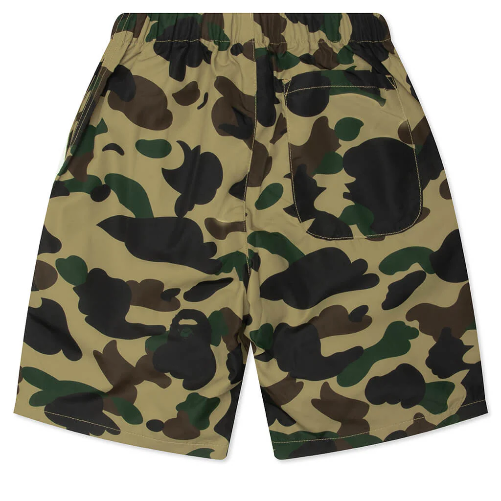 Kids 1st Camo One Point Beach Shorts - Yellow - Image 2