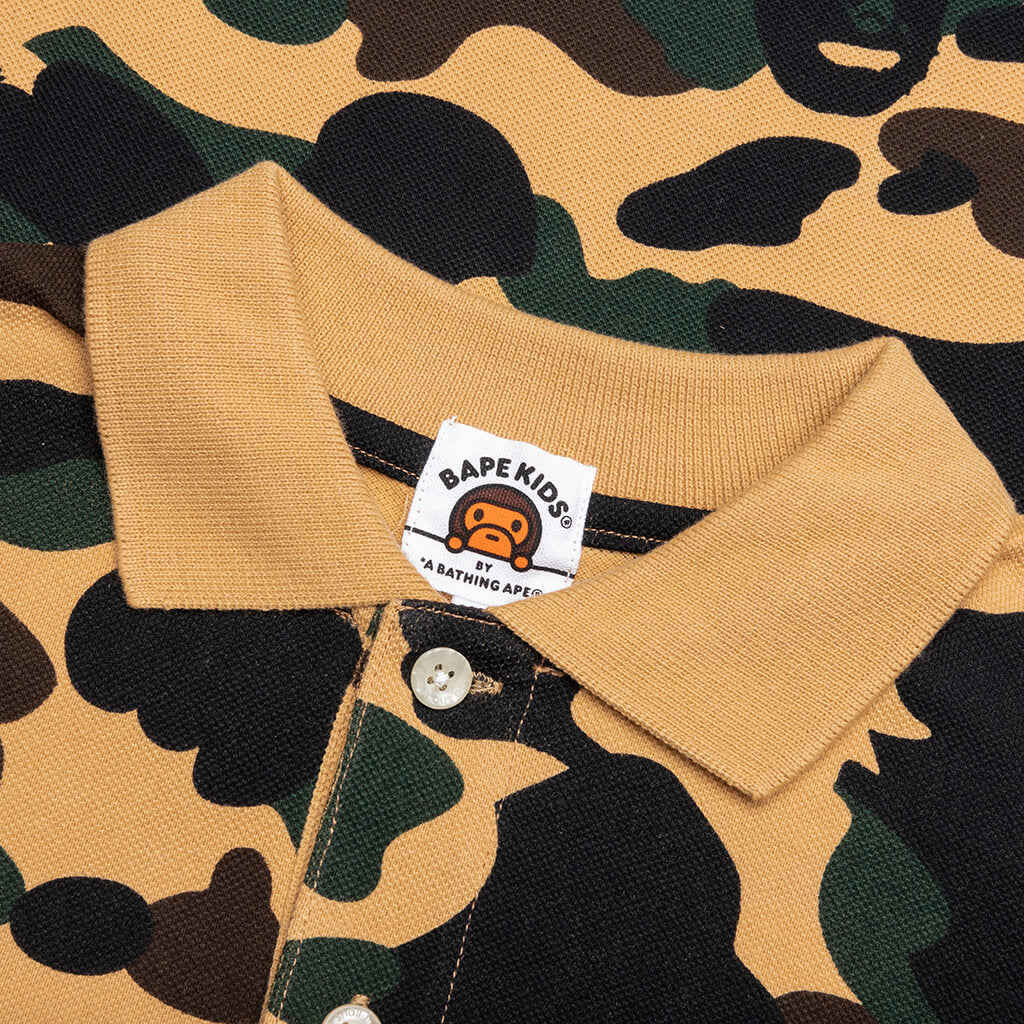 Kid's 1ST Camo Polo - Yellow - Image 3