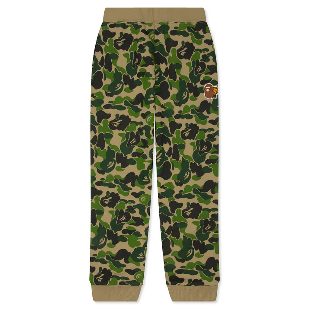 Kids ABC Camo Ape & Milo One Point Sweat Pants - Green