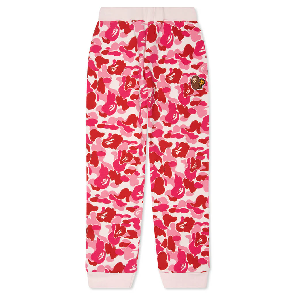 Kids ABC Camo Ape & Milo One Point Sweat Pants - Pink